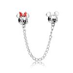 925 Sterling Silver Monster Castle Mouse Head Rose Dangle Charms for Bracelets Necklaces,Married Couple Kiss Infinite Heart Safety Chain Charm Pendants Beads Jewelry Gift for Women at