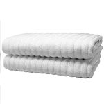 Cotton Beach/Pool Towel - Ultimate Luxury XL 36x70 100% Cotton Absorbent Wave (2 Towels)