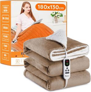 Mia&Coco Heated Blanket, Khaki, 180x130cm – Electric Throw