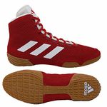 adidas Men's Tech Fall 2.0 Wrestling Shoe, Red/White, 8