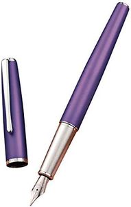 Hongdian 920 Purple Metal Fountain Pen, Iridium Extra Fine Nib Classic Pen, Includes Refillable Converter and Pen Pouch