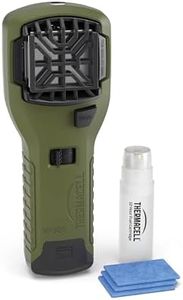 Thermacell MR300GI Mückenschutz-Handgerät, PT19 - Mückenabwehr mit Zitroneneukalyptusöl - 15 m² Schutzzone - Garten Terrasse Camping Angeln - Inkl. 1x Gaskartusche & 3X Plättchen (12h) - olivgrün