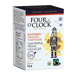 Four O'Clock Chai Maple Pecan Rooibos Organic Fairtrade, Winter Collection, Kosher, Gluten Free, 15 Teabags