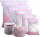 Yomitek 7 Pack Mesh Laundry Bags for Delicates,Wash Lingerie Bags with Zipper,Travel Storage Organize Bag for Clothes, Bra, Jacket, Blouse, Hosiery, Sock, Underwear, Lingerie, Large, Medium, Small Size