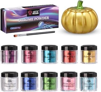 LET'S RESIN Chrome Powder,10 Colors Metallic Mirror Effect Chrome Powder for Nail, Holographic Pigment for Epoxy Resin, Slime, Crafting, Tumbler, Oil Painting