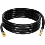 GASPRO 12-Foot RV Quick Connect Propane Hose for Camping Grill, Camp Chef Stove, Outland Fire Bowl, Portable Fire Pit and More