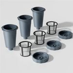 k cup reusable coffee pods,BPA-Free Reusable Filter Cup Compatible with B30 B40 B50 B60 B70 K10 MINI Plus K15 K40/45 K55 K60/65 K70/75/79 series 5048 Old Mode Grey