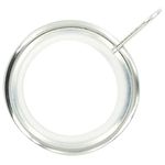 Merriway BH03197 (8 Pcs) Silent Running Metal Curtain Drapery Pole Rod Rings with Fixed Eye, Inner Diameter 23mm (7/8 inch) Outer Diameter 32mm (1.1/4 inch) Bright Chrome - Pack of 8 Pieces