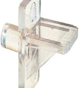 Prime-Line 241946 Shelf Support Peg, 1/4 In., Plastic Construction, Clear (12 Pack)