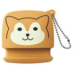 LIHIT LAB PuniLabo Cell Phone Stand w/ Earphone Holder, 3.1" � 1.2", Shiba Dog (A7713-2)