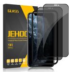 [2-Pack] JEHOO Anti-Spy Privacy Screen Protector for iPhone 11 Pro Max and iPhone Xs Max 6.5-Inch, (Privacy Glass) Anti Peeping /Private Tempered Glass Film with Install Tool,[Case Friendly][Bubble Free]