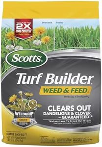 Scotts Turf Builder Weed & Feed3, Weed Killer Plus Lawn Fertilizer, Controls Dandelion and Clover, 5,000 sq. ft., 14.29 lbs.