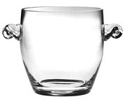 Barski -Glass- Ice Bucket- Wine Cooler - 8" H Glass - with 2 Handles - Clear - Made in Europe