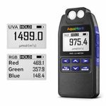AH-Quantuv PAR Meter,Test PPFD and UVA,Show R,G,B% in Grow Light. Record PAR | UVA