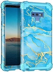 Casetego for Galaxy Note 9 Case,Heavy Duty Shockproof 3 Layer Hard PC+Soft Silicone Bumper Rugged Anti-Slip Protective Cases for Samsung Galaxy Note 9,Blue Marble