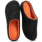 RockDove Men's Birdseye Knit Memory Foam Lounge Slipper with Indoor Oudoor Sole, Size 13-14 US Men, Orange