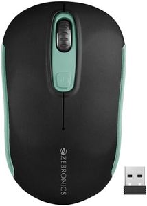 ZEBRONICS Dash Pro 2.4GHz Wireless Mouse, Upto 1600 DPI, 3 Level DPI, High Precision, Power Saving Mode, Comfortable & Lightweight, for Mac | Laptop | Computer (Green)