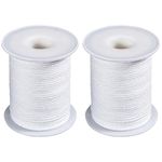 Candle Wicks, 2 Rolls 200 ft/ 61 m Natural Cotton Candle Wicks for Candle Making DIY Candle, Candle Supplies Candle Making DIY Crafts