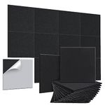 Acoustic Panels, AGPTEK 12 Packs Self-adhesive Acoustic Panels Soundproof Wall Panels, 30 X 30 X 0.9cm Soundproof Foam Panels High Density, Great for Home Studio, Office and Home Studio