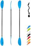 OCEANBROAD Kayak Paddle 86in/218cm, 90.5in/230cm, 95in/241cm Alloy Shaft Kayaking Boating Canoeing Oar with Paddle Leash 1 Paddle