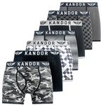 Kandor mens boxers – boxer shorts for men multipack of 7, comfortable stretch cotton men’s underwear trunks, colourful & black underpants, multi pack man briefs JECKERS (XL,JECKERS Pack C)