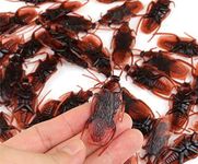 Cooplay 10pcs Vintage Mock Plastic Roach Cockroach Insects Joke Toys Prank Scary Trick Bugs for Party