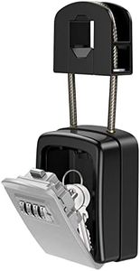 KeeKit Key Lock Box, Upgraded Key Safe Box for Lever Handles with Removable Buckle & Resettable 4-Digit Combination, Waterproof Secure Storage for Home, Office, Indoor & Outdoor Use
