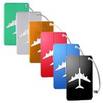 Skoye Luggage Tags, Set of 6 Aluminum Luggage Tags with Steel Rings, Travel Luggage Identifiers, Luggage Tags, Luggage Tags