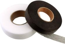 140 Yards 1/2 Inch Iron on Hemming Tape, 2 Rolls Adhesive No Sewing Hem Tape Stitch Witchery Tape for DIY Crafting Projects (Black+White)