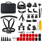 AKASO 60 in 1 Action Camera Accessories Kit Compatible with EK7000/EK7000 Pro/Brave 4/Brave 4 pro/Brave 7 LE/Brave 7/Brave 8/V50X/V50 Pro/V50 Elite/GoPro Hero 11 10 9 8 7/ DJI/Apexcam Action Cameras