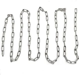 KAIISSA Stainless Steel Chain, Strong, Heavy Duty, Welded Chain Links for Hanging Fences, Walking with Dog Chain, Swivel Chain, Drying The Laundry Chain, Maximum Load 60 kg, 2.5MM - 3 Meter