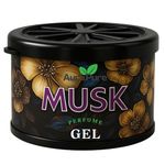 AuraPure Musk Perfume Gel for Car – Organic Car Air Freshener | Long Lasting & Leak-Proof Musk Fragrance | Made in India | Dashboard Scent for Men, Women, Youth & Drivers | 60 Days