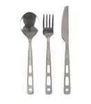 Lifeventure Stainless Steel Cutlery Set for One - Knife, Fork and Spoon Set – Corrosion Resistant Cutlery Ideal for Camping or Travel