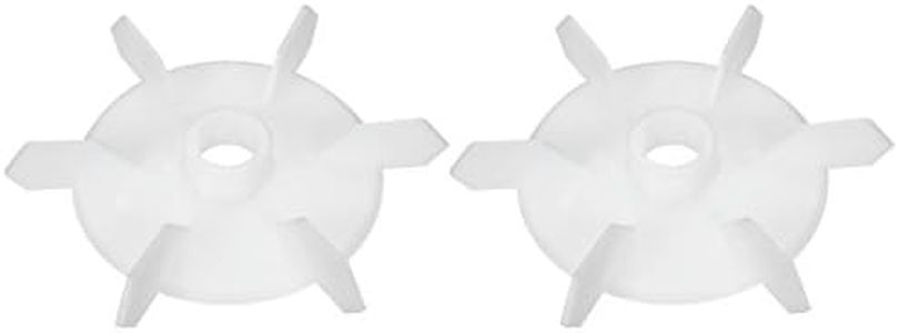 uxcell Motor Fan Blade 140mmx20mm D Shape Bore White Engineering Plastic with 6 Vanes 2pcs