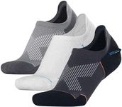 BRISIRA Bamboo Viscose Coolmax Compression Running No Show Socks Men Cushioned Moisture Wicking Arch Support Athletic Padded