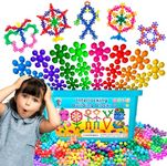 Curious 2 Learn 300 Pieces Building Blocks- Kids STEM Toys Educational Building Toys- Discs Sets Interlocking, Solid Plastic for Preschool Kids Boys and Girls Aged 3+, Creativity Kids Toys