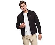 Tommy Hilfiger Men's Lightweight Microtwill Golf Jacket, Black, L