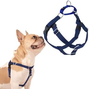 2 Hounds Design Freedom No Pull Dog Harness | Comfortable Control for Easy Walking | Adjustable Dog Harness | Small, Medium & Large Dogs | Made in USA | Solid Colors | 1" XXL Navy