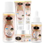 Rice Skincare Gift Set,5PCS Rice Raw Plum Skin Care Sets & Kits,Natural Cleanser & Rice Toner&Face Serum&Facial Moisturizer &Eye Cream,Rice Skincare Set for Women & Men,Smooth Skin Tone-5PCS