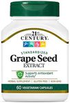 21st Century Grape Seed Extract Veg Capsules, 60 Count