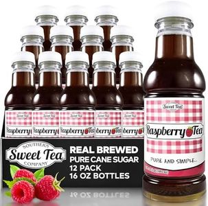 Southern Sweet Tea Company Raspberry Tea – 12-Pack 16Oz Sweetened Raspberry Iced Tea – Delicious and Refreshing Natural Ice Tea with No Colors, No Artificial Flavors