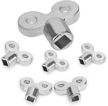 TOYMIS 6Pcs Radiator Valve Keys, Radiator Bleed Hole Key Radiator Vent Air Valve Key Plumbing Valve Key for Radiators and Faucet (Silver)