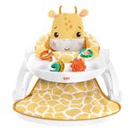 Fisher-Price Portable Baby Chair with Snack Tray, BPA-Free Teether and Clacker Toy, Plush Giraffe Seat Pad, Sit-Me-Up Floor Seat, HPJ16