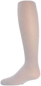 MeMoi Girls Shimmer Tights, 6-8, Silver