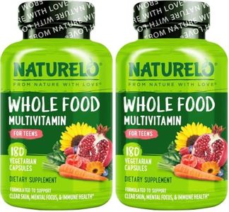 NATURELO Multivitamins for Teenage Girls/Boys, 180 Capsules, Whole Food Multivitamin with Minerals, Non-GMO, Vegetarian (Pack of 2)