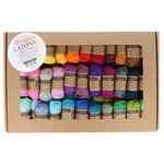 Scheepjes Catona Colour Pack, 109 x 10g 100% Mercerised Cotton Yarn Mini Balls, Multicolour Crochet and Knitting Set for Amigurumi, Blankets and Craft Projects