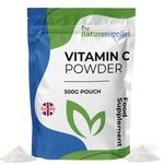 High Strength Vitamin C Powder 500g, VIT C 2000mg Ascorbic Acid, Pure, Non-GMO & Vegan-Friendly, Immune Support Supplement, No Chemicals, Pharmaceutical Grade, Made in The UK by Naturesupplies