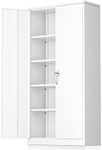 Greenvelly White Metal Storage Cabi