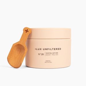 + Lux Unfiltered No 28 Exfoliating Body Polish - Hydrating And Moisturizing Vegan Body Exfoliator Scrub