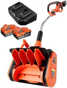 VOLTASK Cordless Snow Shovel, 48V | 13.5-Inch Cordless Snow Blower, Battery Snow Blower with Directional Plate (2 * 24V Battery & Dual Quick Charger Included)